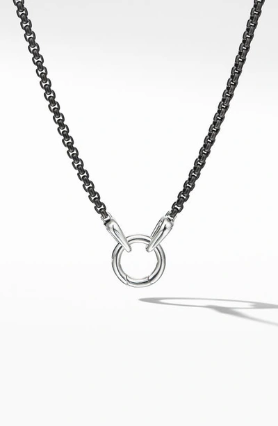 Shop David Yurman Charm Necklace In Silver