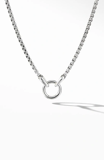 Shop David Yurman Charm Necklace In Silver