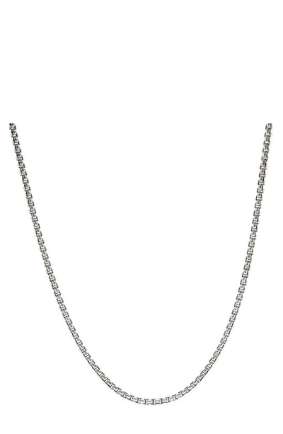 Shop David Yurman Baby Box Chain Necklace In Silver
