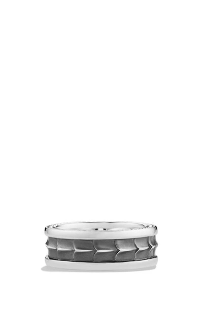 Shop David Yurman Armory Band Ring In Silver