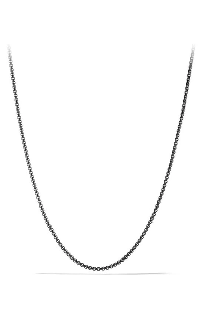 Shop David Yurman 'chain' Small Box Chain Necklace In Stainless Steel