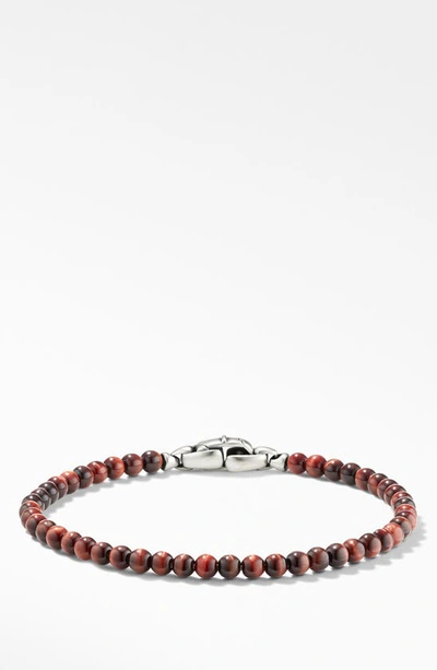 Shop David Yurman Spiritual Beads Bracelet In Red Tigers Eye