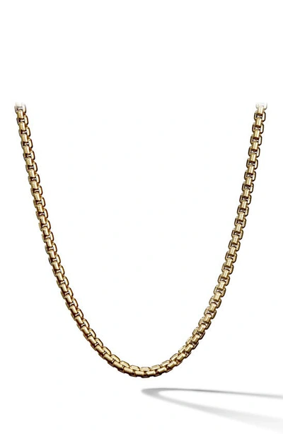 Shop David Yurman Medium Box Chain Necklace In Yellow Gold