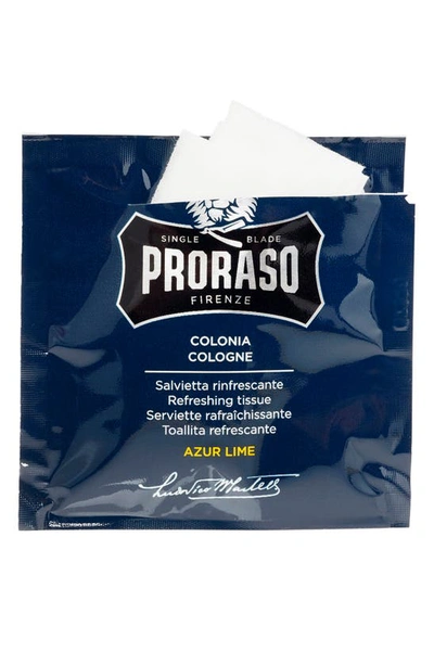 Shop Proraso Grooming Azur Lime Refreshing Tissues