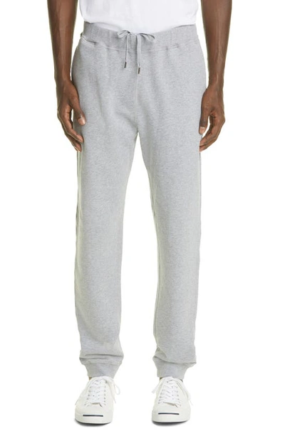 Shop Sunspel French Terry Jogger Sweatpants In Grey Melange