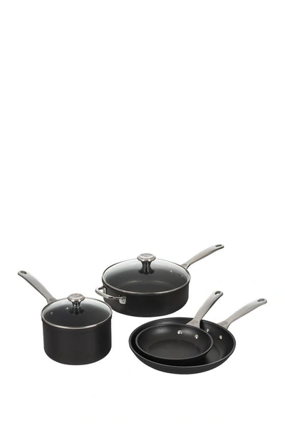 Shop Le Creuset 6-piece Toughened Nonstick Pro Cookware Set In Black