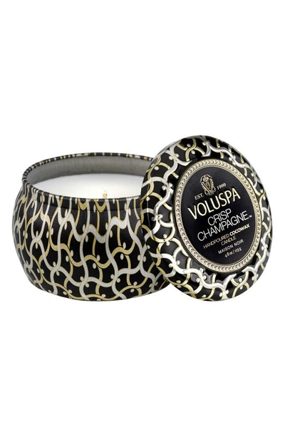 Voluspa Crisp Champagne Mini Tin Candle In Crisp Champagne