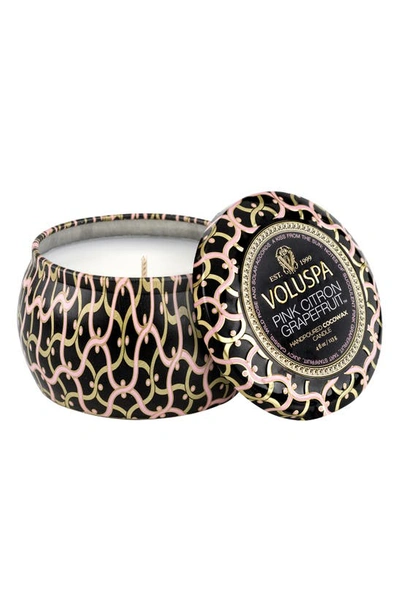 Voluspa Pink Citron Grapefruit Mini Tin Candle In Pink Citron