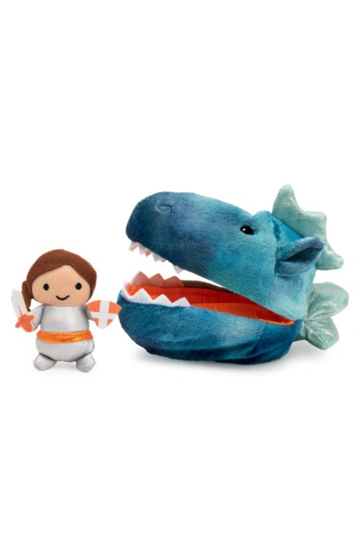 Shop Gund Plush Pod Dragon & Girl Stuffed Toy Set In Blue