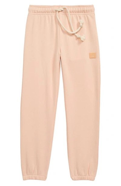 Shop Acne Studios Kids' Mini Frack Face Patch Joggers In Powder Pink