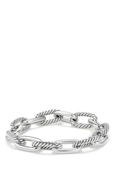 Shop David Yurman Dy Madison Chain Medium Bracelet In Silver