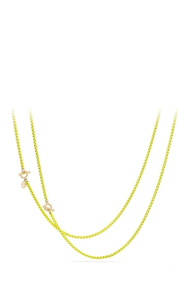 Shop David Yurman Dy Bel Aire Chain Necklace With 14k Gold Accents In Yellow