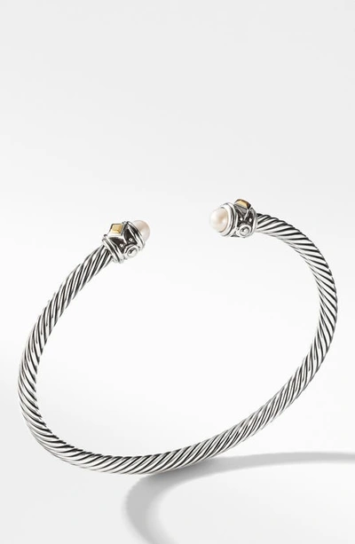 Shop David Yurman Renaissance Bracelet With 18k Gold In Pearl