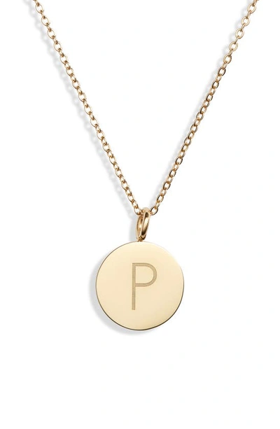 Shop Knotty Initial Charmy Necklace In Gold - P