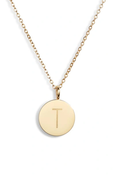 Shop Knotty Initial Charmy Necklace In Gold - T