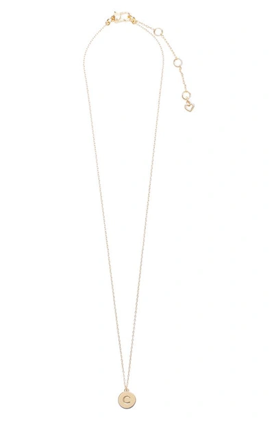 Shop Kate Spade Mini Initial Pendant Necklace In Gold - C
