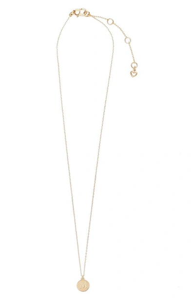 Shop Kate Spade Mini Initial Pendant Necklace In Gold - M