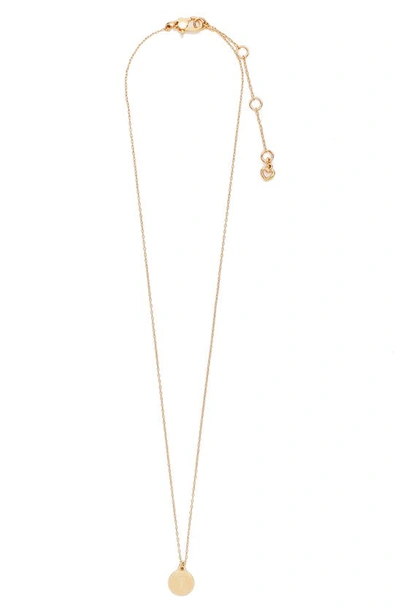 Shop Kate Spade Mini Initial Pendant Necklace In Gold - T