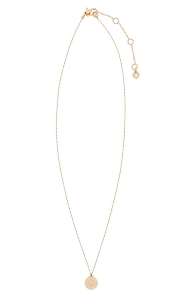 Kate Spade Mini Initial Pendant Necklace In Gold - D