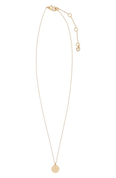 Shop Kate Spade Mini Initial Pendant Necklace In Gold - B