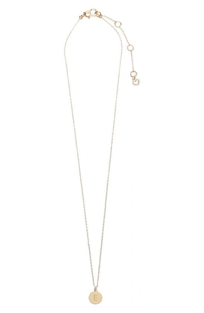 Shop Kate Spade Mini Initial Pendant Necklace In Gold - E