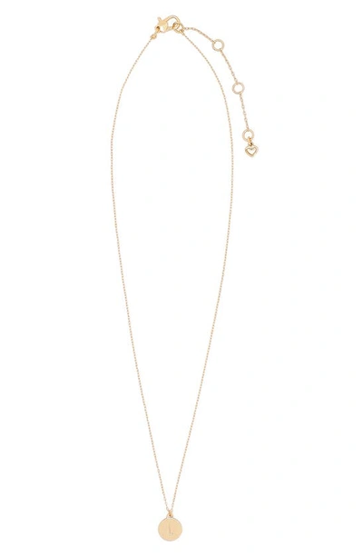 Shop Kate Spade Mini Initial Pendant Necklace In Gold - L