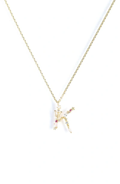 Shop Girls Crew Flutterfly Initial Necklace In Gold - K