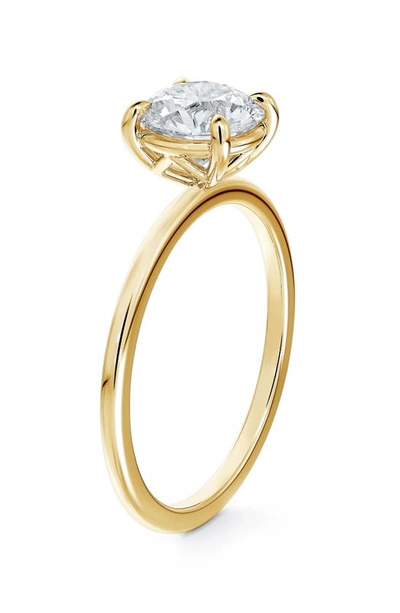 Shop De Beers Forevermark Delicate Icon™ Setting Round Diamond Engagement Ring In Yellow Gold0.70ct