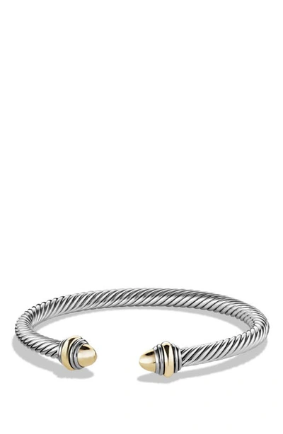 Shop David Yurman Cable Classics Bracelet With Gold, 5mm In Gold Dome
