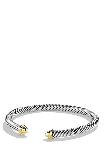 Shop David Yurman Cable Classics Bracelet With 14k Gold, 5mm In Two Tone