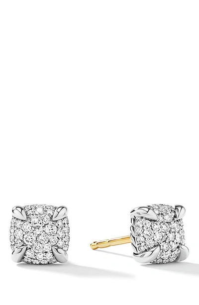 Shop David Yurman Petite Chatelaine® Pavé Diamond Stud Earrings
