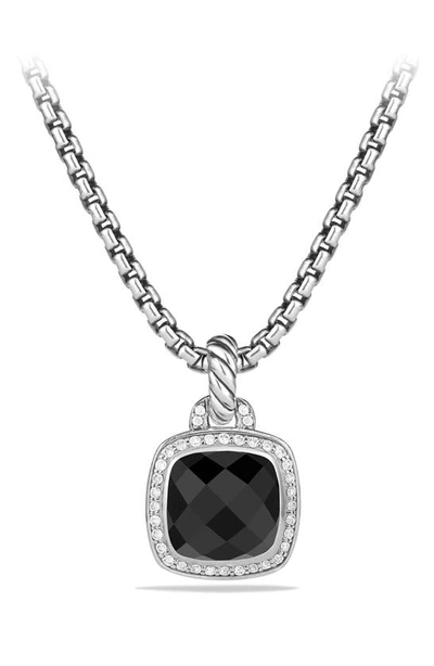 Shop David Yurman Albion Pendant With Diamonds In Black Onyx