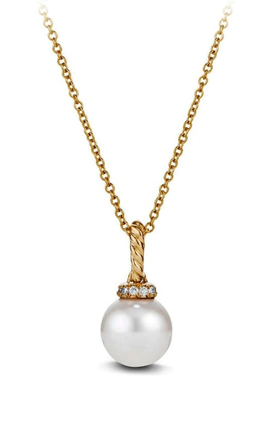 Shop David Yurman Solari Pendant Necklace With Pearls And Diamonds