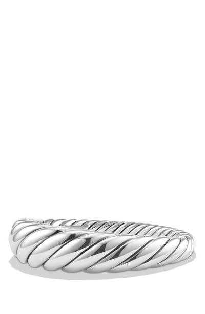 Shop David Yurman Pure Form Cable Bracelet In Silver