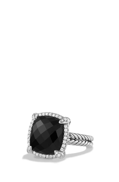 David Yurman Sterling Silver Chatelaine Onyx And Diamond Ring - Farfetch