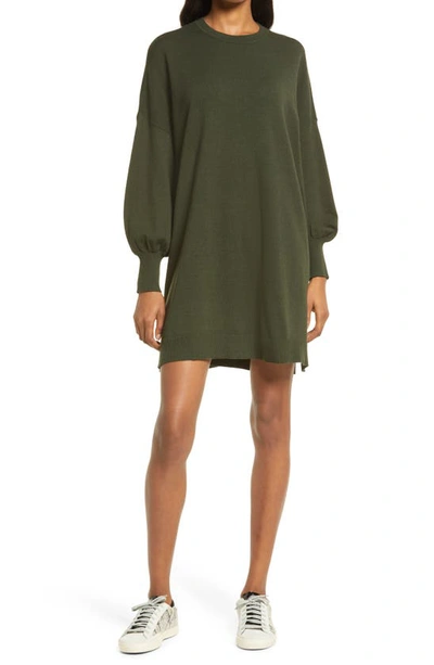 Bb Dakota By Steve Madden Olivia Long Sleeve Sweater Minidress In Surplus  Green | ModeSens