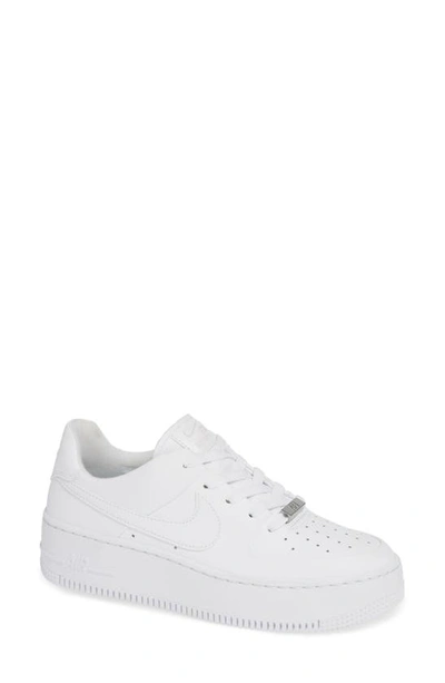 Shop Nike Air Force 1 Sage Low Platform Sneaker In White/ White/ White