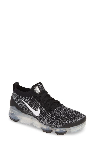 Shop Nike Air Vapormax Flyknit 3 Sneaker In Black/ White/ Metallic Silver
