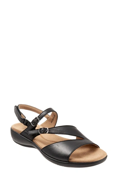 Shop Trotters Riva Sandal In Black Leather
