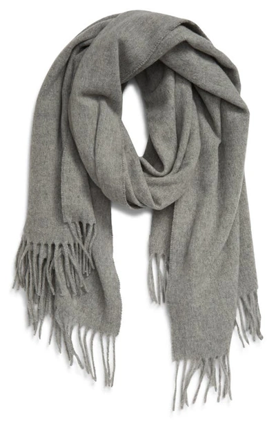 Shop Acne Studios Canada Wool Scarf In Light Grey Melange