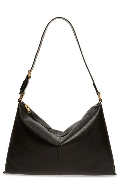 Shop Allsaints Edbury Leather Shoulder Bag In Black