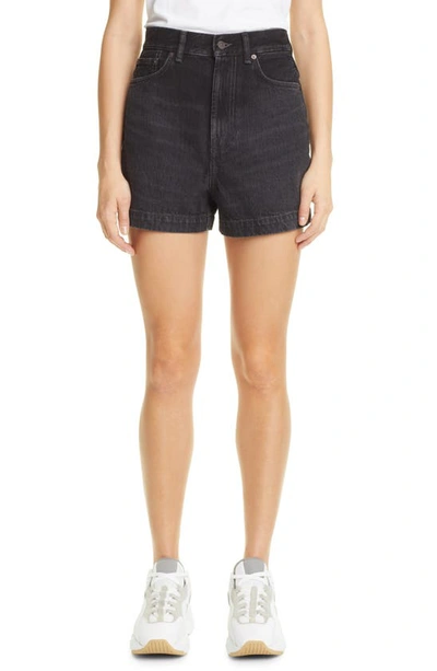 Shop Acne Studios Raven Denim Shorts In Black