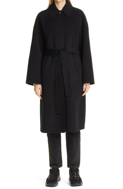 Shop Acne Studios Orea Double Face Wool Coat In Black