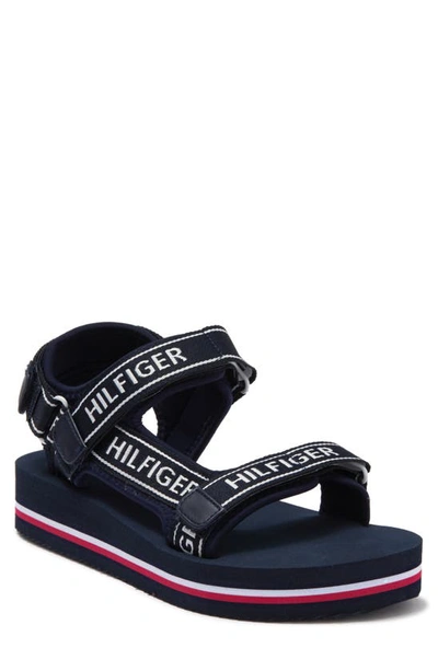 Tommy Hilfiger Xz Plush Neoprene Sandal In Marine/white/marine | ModeSens