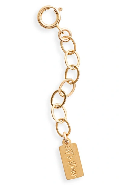 Shop Set & Stones Extender Chain In Gold 1 In