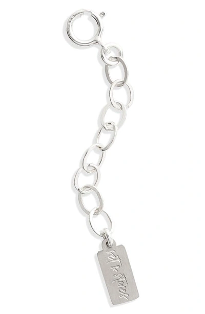 Shop Set & Stones Extender Chain In Silver 1 In