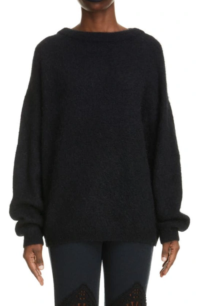 Acne Studios Dramatic Knitted Sweater In Black | ModeSens
