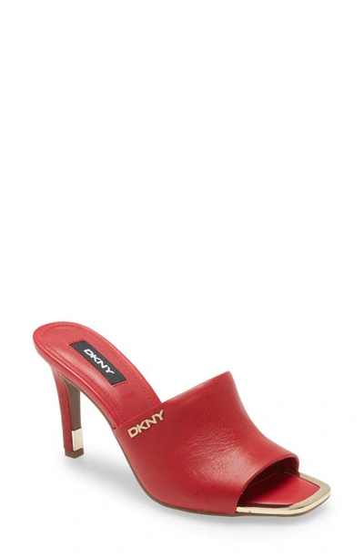 Shop Dkny Bronx Slip-on Mule Sandal In Red