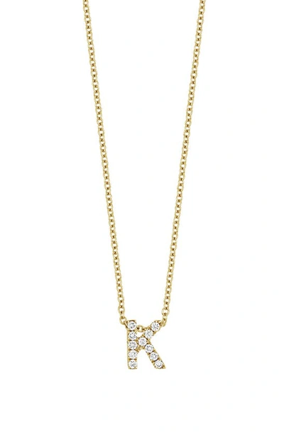 Shop Bony Levy 18k Gold Pavé Diamond Initial Pendant Necklace In Yellow Gold - K