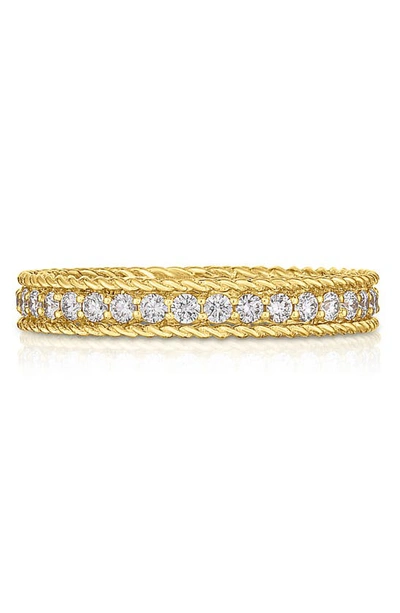 Shop Roberto Coin Symphony Diamond Band Ring In Yellow Gold